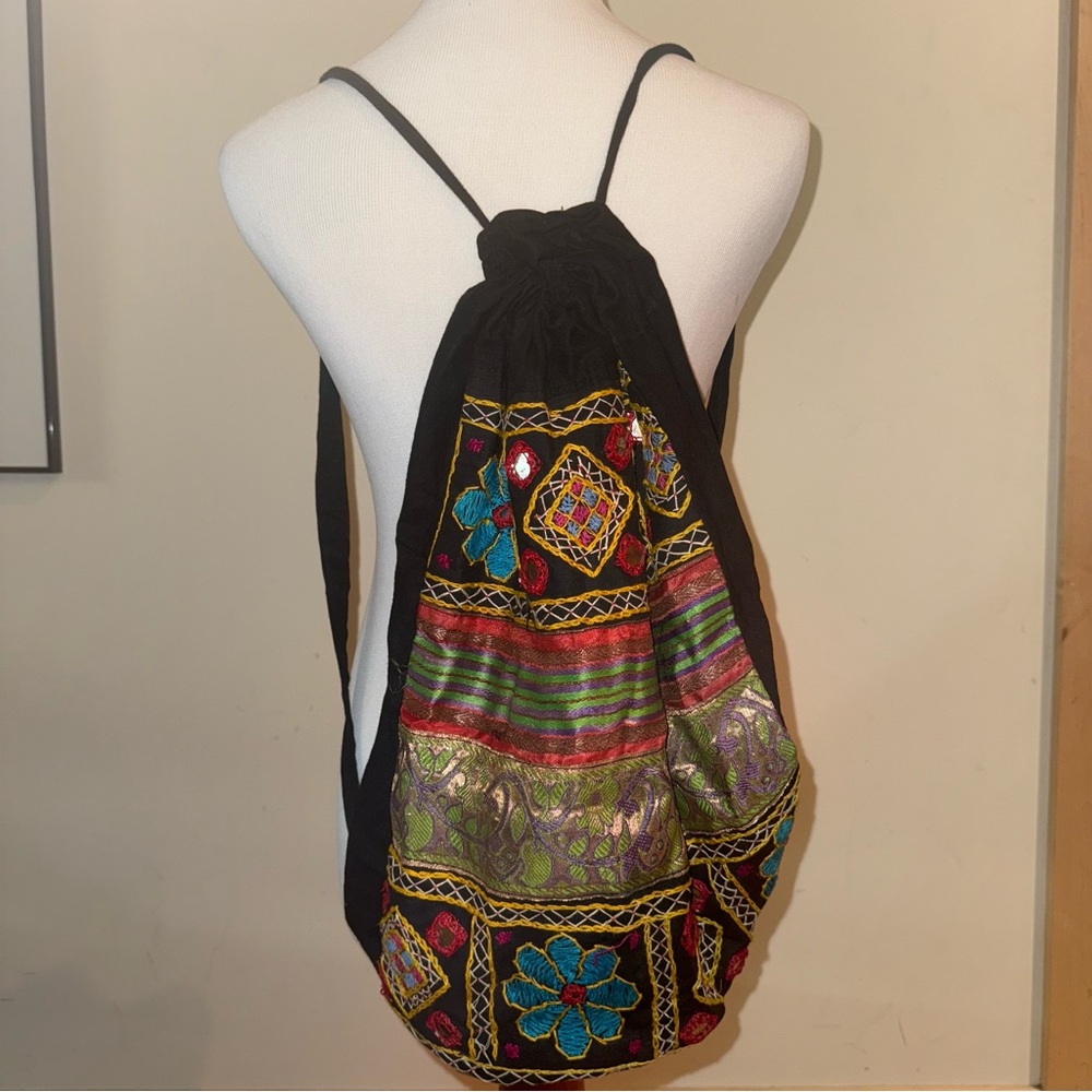 Colorful Embroidered Bohemian backpack